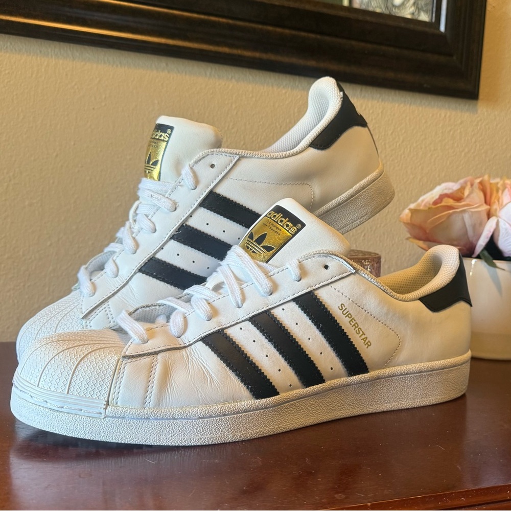 Adidas Superstar White with Black Stripes Men's Sneakers